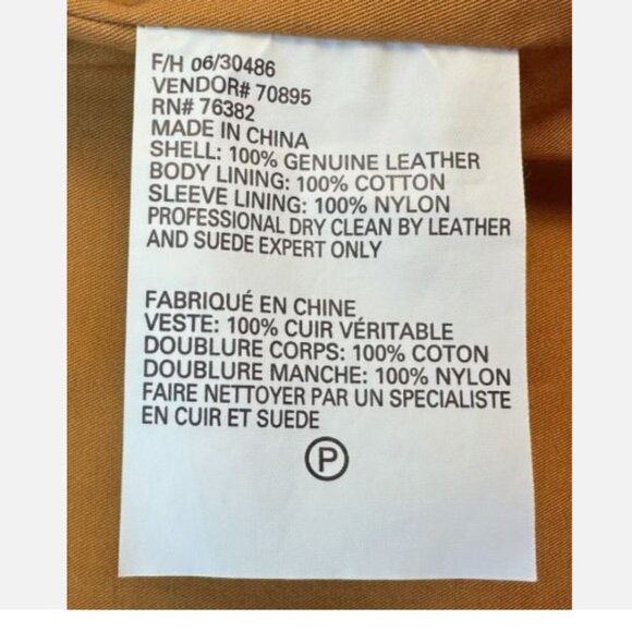 Timberland Rugged Durable Genuine Leather Jacket Men's Size XL Brown Pre-owned - Picture 7 of 12